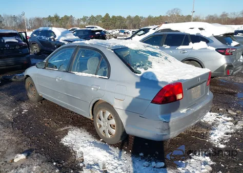 2001 Honda Civic Ex из США, поврежденный, VIN 2HGES26791H501872